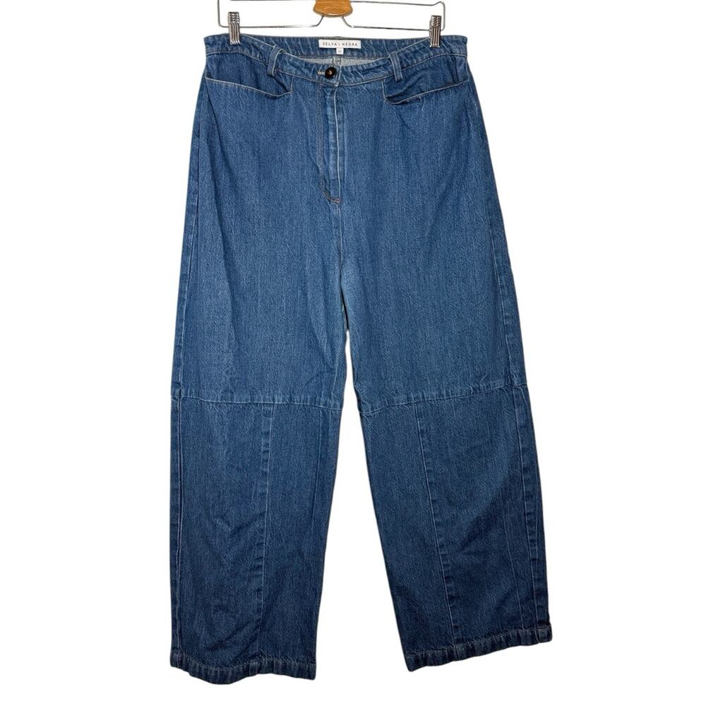 Selva Negra Blue Denim High Rise Relaxed Leg Jessie Utility Jeans - 14